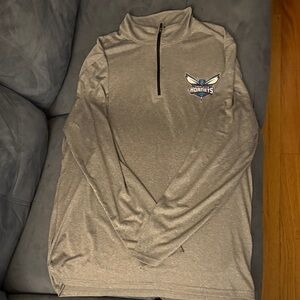 NBA Charlotte Hornets Gray Long Sleeve 1/4 Zip Shirt